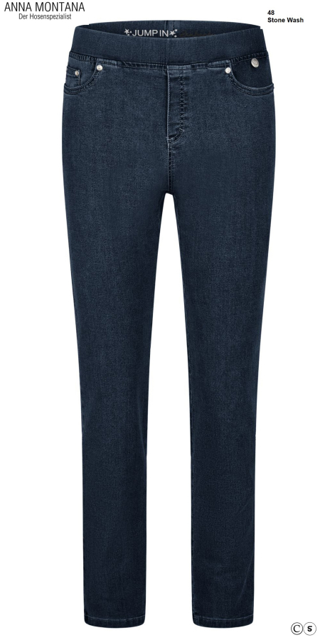 Angelika 1000 Jump In / bequeme Jeans-Schlupfhose / weicher Bund Kurzgröße 72 cm lang, von 36 bis 48 / ANNA MONTANA